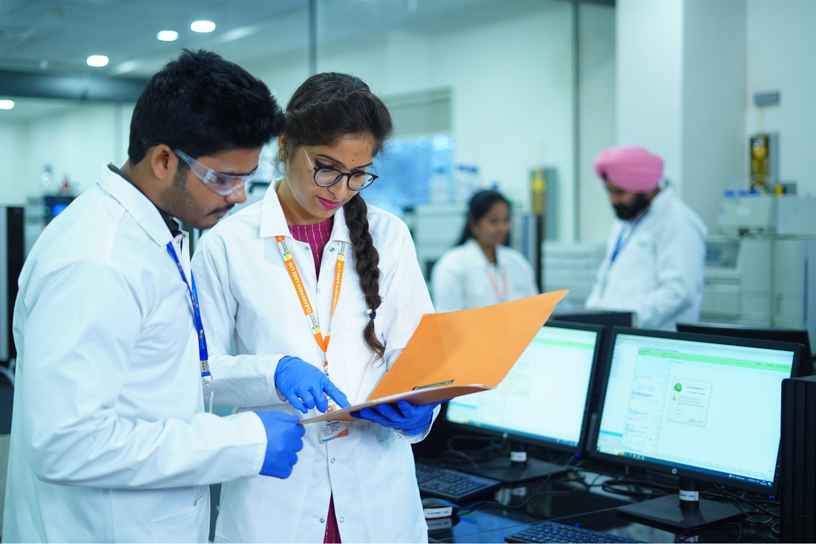 Clearsynth scientists reviewing API development data
