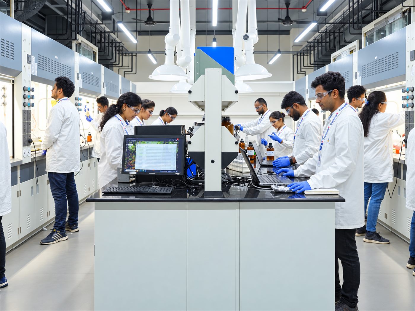 Clearsynth scientists working in the laboratory