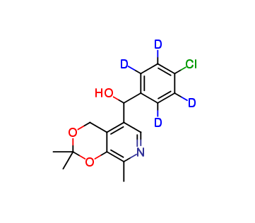 (+/-)-4-Chlorophenyl-5-[(3,4-isopropylidine)-2-methylpyridine]methanol-d4