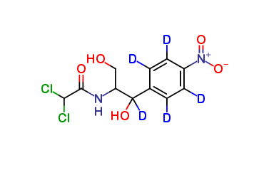 (+/-)-Chloramphenicol (ring-d4, benzyl-d1)