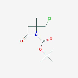 (+/-)-tert-Butyl-2-(chloromethyl)-2-methyl-4-oxoazetidine-1-carboxylate