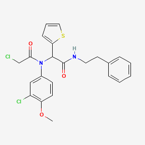 α-[(2-chloroacetyl)(3-chloro-4-methoxyphenyl)amino]-N-(2-phenylethyl)-2-thiopheneacetamide