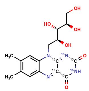 (-)-Riboflavin 13C4, 15N2