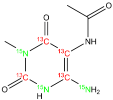 5-Acetylamino-6-amino-3-methyluracil 13C4, 15N3