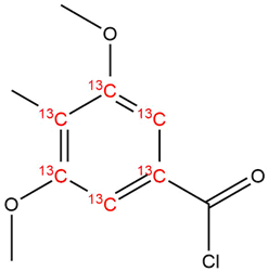 3,5-Dimethoxy-4-methylbenzoyl chloride 13C6