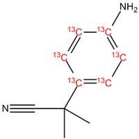 4-Amino-alpha, alpha-dimethylbenzeneacetonitrile 13C6