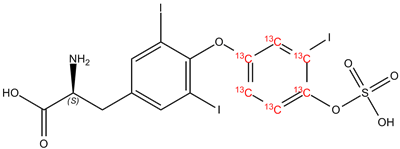 L-(3,3',5)-Triiodo-thyronine sulfate 13C6