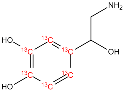 Norepinephrine, racemic mixture 13C6