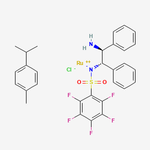 [(1S,2S)-2-Amino-1,2-diphenylethyl]-(2,3,4,5,6-pentafluorophenyl)sulfonylazanide;1-methyl-4-propan-2-ylbenzene;ruthenium(2+);chloride