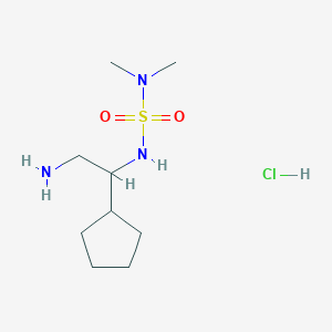 [(2-Amino-1-cyclopentylethyl)sulfamoyl]dimethylamine hydrochloride