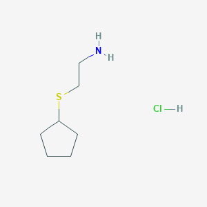 [(2-Aminoethyl)sulfanyl]cyclopentane hydrochloride