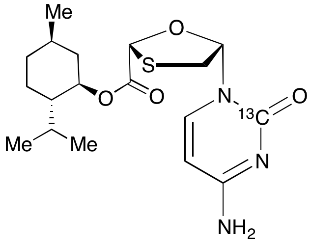 (2R,5S)-L-Menthol-5-(4-amino-2-oxo-1(2H)-pyrimidinyl-13C)-1,3-oxathiolane-2-carboxylate