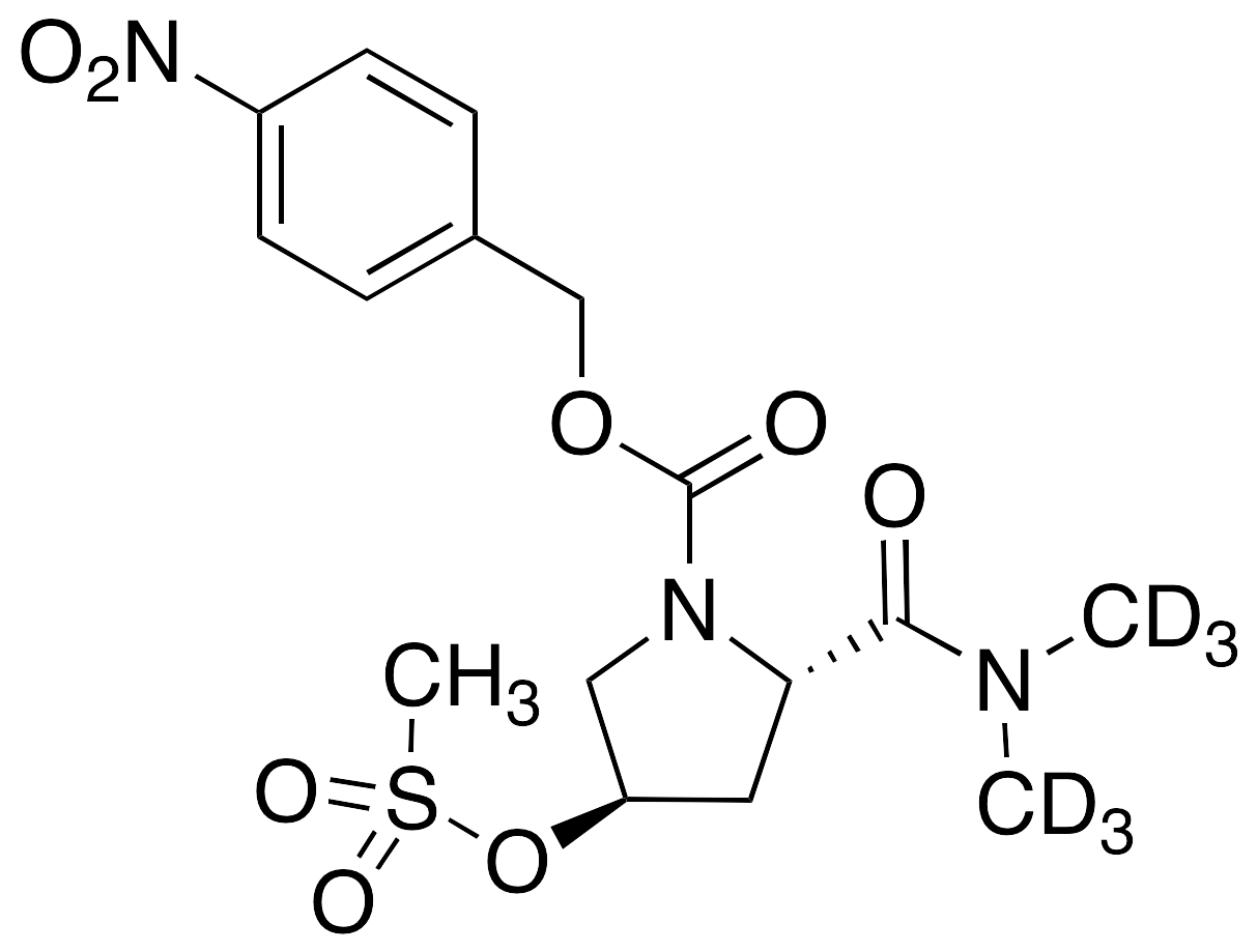 (2S,4R)-2-[(Dimethylamino)carbonyl]-4-[(methylsulfonyl)oxy]-1-pyrrolidinecarboxylic Acid-d6 4-Nitrobenzyl Ester-d6