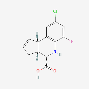 (3aR,4S,9bS)-8-Chloro-6-fluoro-3a,4,5,9b-tetrahydro-3h-cyclopenta[c]quinoline-4-carboxylic Acid