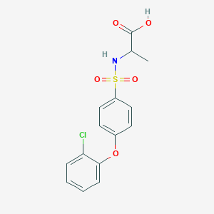 ((4-(2-Chlorophenoxy)phenyl)sulfonyl)alanine