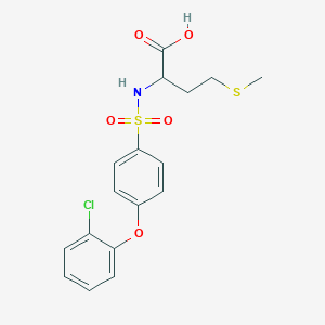 ((4-(2-Chlorophenoxy)phenyl)sulfonyl)methionine