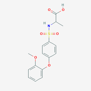 ((4-(2-Methoxyphenoxy)phenyl)sulfonyl)alanine