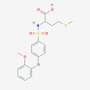 ((4-(2-Methoxyphenoxy)phenyl)sulfonyl)methionine