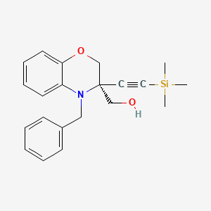 (4-benzyl-3-((trimethylsilyl)ethynyl)-3,4-dihydro-2H-benzo[b][1,4]oxazin-3-yl)methanol