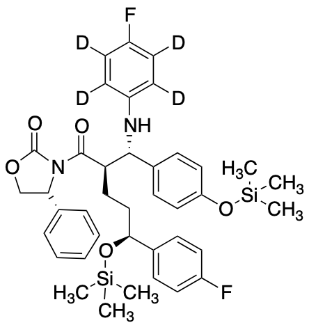 (4S)-3-[(2R,5S)-5-(4-Fluorophenyl)-2-[(S)-[(4-fluorophenyl)amino][4-[(trimethylsilyl)oxy]phenyl]methyl]-1-oxo-5-[(trimethylsilyl)oxy]pentyl]-4-phenyl-2-oxazolidinone-d4