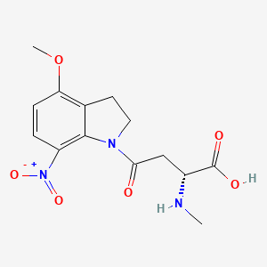 (αR)-2,3-Dihydro-4-methoxy-α-(methylamino)-7-nitro-γ-oxo-1H-Indole-1-butanoic Acid