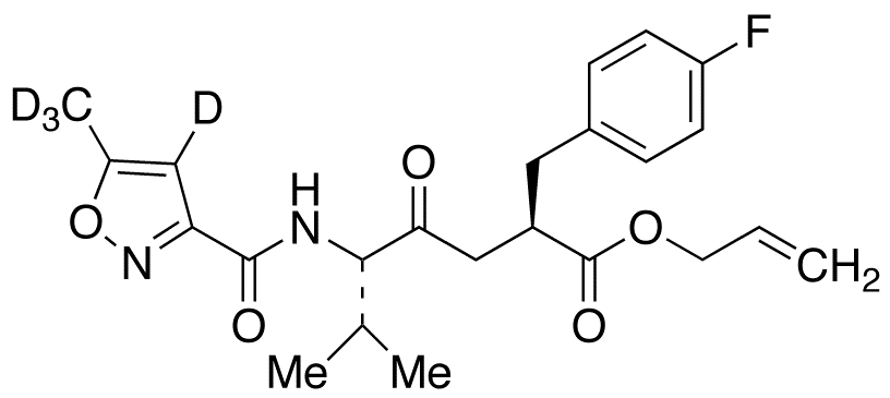 (αR)-4-Fluoro-α-[(3S)-4-methyl-3-[[(5-methyl-3-isoxazolyl)carbonyl]amino]-2-oxopentyl]-benzenepropanoic-d3 Acid 2-Propen-1-yl Ester