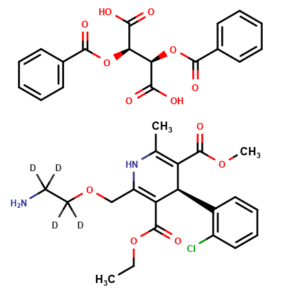 (R)-Amlodipine-d4 Di-O-benzoyl L-Tartaric Acid Salt	