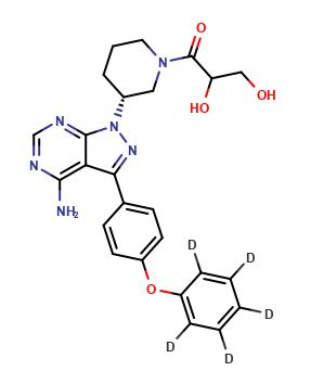 1-((R)-3-(4-Amino-3-(4-(phenoxy-D5)phenyl)-1H-pyrazolo[3,4-d]pyrimidin-1-yl)piperidin-1-yl)-2,3-dihydroxypropan-1-one