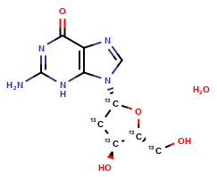 [1',2',3',4',5'-13C5]2'-deoxyguanosine monohydrate