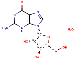 [1',2',3',4',5'-13C5]guanosine monohydrate