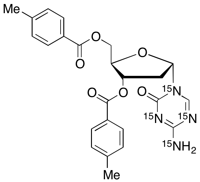 1-(2’-Deoxy-3’,5’-di-O-toluoyl-a-D-ribofuranosyl)-2-oxo-4-amino-1,2-dihydro-1,3,5-triazine-15N4