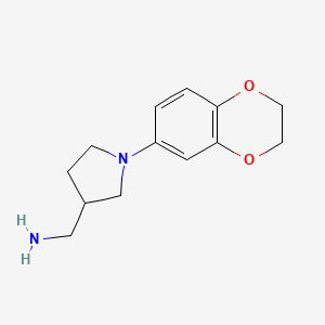 (1-(2,3-Dihydrobenzo[b][1,4]dioxin-6-yl)pyrrolidin-3-yl)methanamine