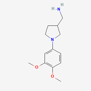 (1-(3,4-Dimethoxyphenyl)pyrrolidin-3-yl)methanamine