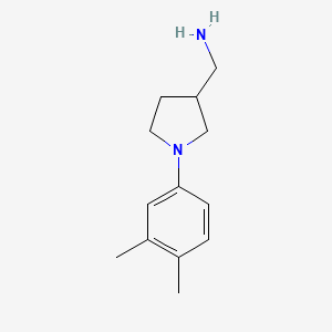 (1-(3,4-Dimethylphenyl)pyrrolidin-3-yl)methanamine