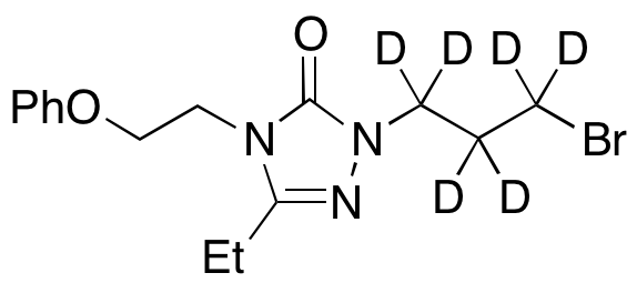 1-(3-Bromopropyl)-3-ethyl-4-(2-phenoxyethyl)-1H-1,2,4-triazol-5(4H)-d6