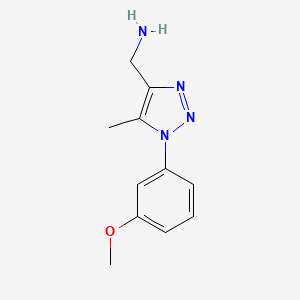 (1-(3-methoxyphenyl)-5-methyl-1H-1,2,3-triazol-4-yl)methanamine