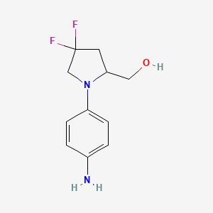 (1-(4-Aminophenyl)-4,4-difluoropyrrolidin-2-yl)methanol