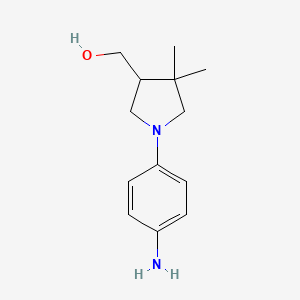 (1-(4-Aminophenyl)-4,4-dimethylpyrrolidin-3-yl)methanol