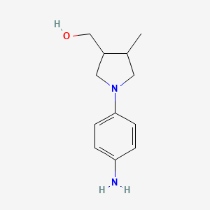 (1-(4-Aminophenyl)-4-methylpyrrolidin-3-yl)methanol