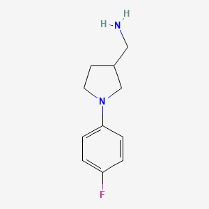 (1-(4-Fluorophenyl)pyrrolidin-3-YL)methanamine