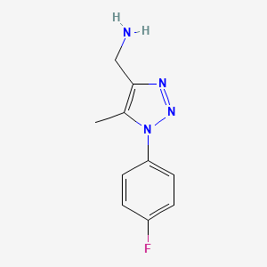(1-(4-fluorophenyl)-5-methyl-1H-1,2,3-triazol-4-yl)methanamine