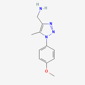 (1-(4-methoxyphenyl)-5-methyl-1H-1,2,3-triazol-4-yl)methanamine