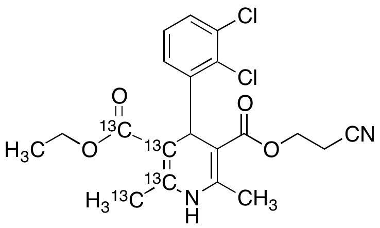 1,4-Dihydro-2,6-dimethyl-3-(2-cyanoethoxycarbonyl)-5-ethoxycarbonyl-4-(2,3-dichlorophenyl)pyridine-13C4
