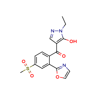 (1-Ethyl-5-hydroxy-1H-pyrazol-4-yl)-(4-methanesulfonyl-2-oxazol-2-yl-phenyl)-methanone