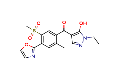 (1-Ethyl-5-hydroxy-1H-pyrazol-4-yl)-(5-methanesulfonyl-2-methyl-4-oxazol-2-yl-phenyl)-methanone
