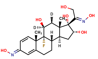 (11b,16a)-9-Fluoro-11,16,17,21-tetrahydroxy-pregna-1,4-diene-3,20-dione-d2 3,20-Dioxime