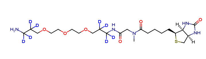 13-Amino-4,7,10-trioxatridecanyl-2,2�,3,3�,11,11�,12,12�-d8)-N-methyl-N-biotinylglycinamide