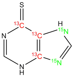 6-Mercaptopurine 13C3, 15N2
