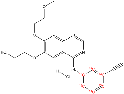 O-Desmethylerlotinib hydrochloride 13C6