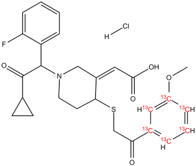 [13C6]-Prasugrel metabolite derivative hydrochloride (mixture of diastereomers)